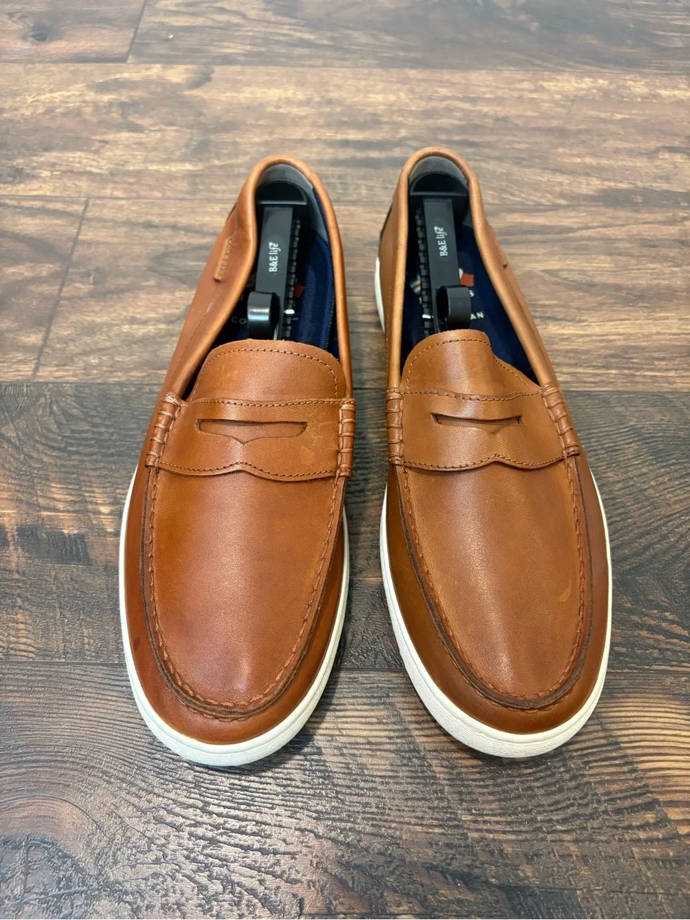 Cole Haan Men's Nantucket Leather Penny Loafers in Tan Size Preppy Nautical 11M